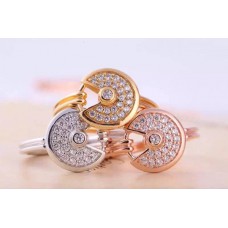 Диамантен пръстен Amulette de Cartier от жълто злато, бяло злато и розово злато