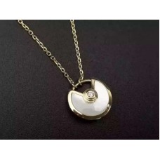 Колие Amulette de Cartier с бял седеф и диаманти в жълто злато, бяло и розово злато