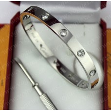 Гривна Cartier Love от бяло злато с 10 диаманта