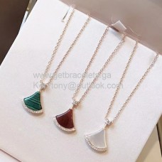 Колие BVLGARI Divas Dream Черно/Бяло/Червено с бяло злато и диаманти