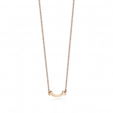 Колие Tiffany T Female Small Glaze Smile Face от жълто злато/сребро, копие