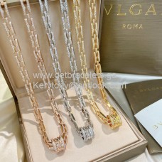Колие Bvlgari B.Zero1 Rock, бяло злато/розово злато/жълто злато с диаманти