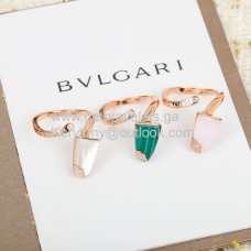 Пръстен Bvlgari Gelati с камъни, монтирани в розово злато и диаманти, перфектен
