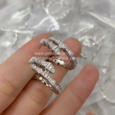 Обеци Bvlgari Serpenti Viper от бяло злато с диаманти