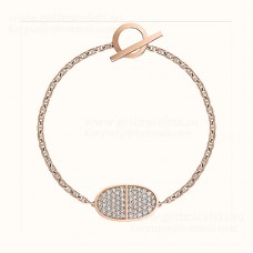 Гривна Hermes Chaine DAncre Verso Chain с диаманти Champagne Classic