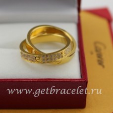 Пръстен Cartier LOVE с диаманти от жълто злато