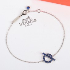 Гривна Hermes Finesse със скъпоценни камъни син шпинел, бяло злато