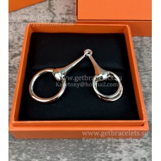 Пръстен/катарама за шал Hermes Mors от бяло злато