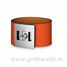 Гривна Hermes Kelly Dog Orange със сребро