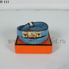 Гривна Hermes Rivale Double Wrap в синьо и злато