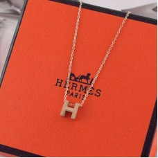 Колие Hermes „H“ от розово злато