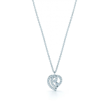 Сребърно колие Tiffany Enchant Heart с диаманти