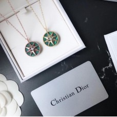 Колие Christian Dior Rose Des Vents Females Green Eight-Light Star Diamonds, жълто злато/розово злато