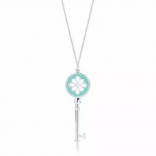 Висулка Tiffany Keys с възел и ключ, синьо емайлирано колие, сребро, цена в Дубай