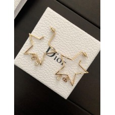 Обеци Dior CD Letter White Crystal-Yellow Gold Star, разпродажба в Малайзия