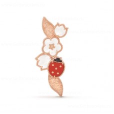 Van Cleef Arpels Lucky Clip Розово злато Карнеол Седеф Оникс