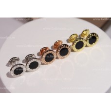 BVLGARI BVLGARI Единична обеца с ониксов елемент