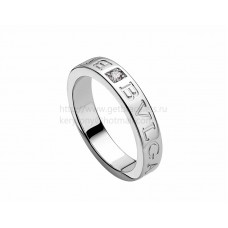 BVLGARI BVLGARI Пръстен от бяло злато и диаманти