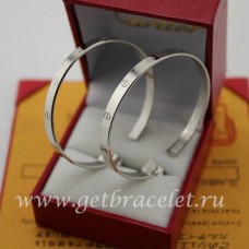 Обеци Cartier Love от бяло злато B8028300