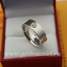 Пръстен Cartier Love от бяло злато с 3 диаманта