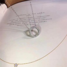 Колие Tiffany Metro Diamonds с триредови кръгли висулки, висок клас, изящно, за жени