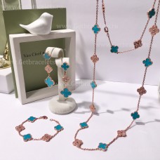  Комплект ахат с диаманти и Van Cleef Arpels Alhambra