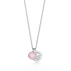 Връщане към колие с двойна кръгла висулка Tiffany, подарък за Свети Валентин