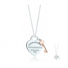 Висулка за ключодържател Tiffany Heart Tag с верижка за Ден на майката