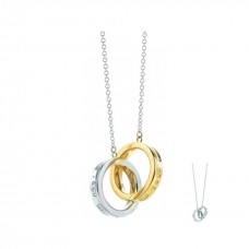 Сребърно колие Tiffany 1837 Interlocking Circles, ревю на жени, САЩ