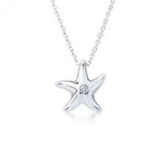 Колие Tiffany Elsa Peretti Starfish с един кристал, дамска верижка, Великобритания