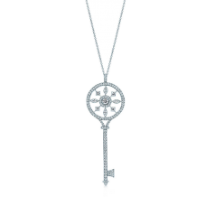 Сребърно колие Tiffany Keys с висулка „Калейдоскопски ключ“ с диаманти, разпродажба в Малайзия за жени