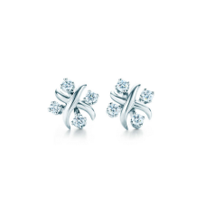 Обеци Tiffany Schlumberger Lynn с диаманти, сложни дамски, САЩ