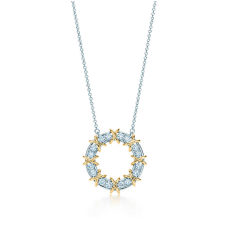 Колие Tiffany Schlumberger с шестнадесет камъка и висулка от кръг, жени, цена в Канада