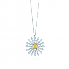 Висулка Tiffany Sunburst с жълт диамант за жени, разпродажба във Великобритания