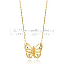 Висулка Van Cleef Arpels Butterfly Hollowing от жълто злато с диамант