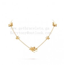 Колие Van Cleef Arpels Frivole 9 цветя с диаманти Жълто злато/Бяло злато/Розово злато